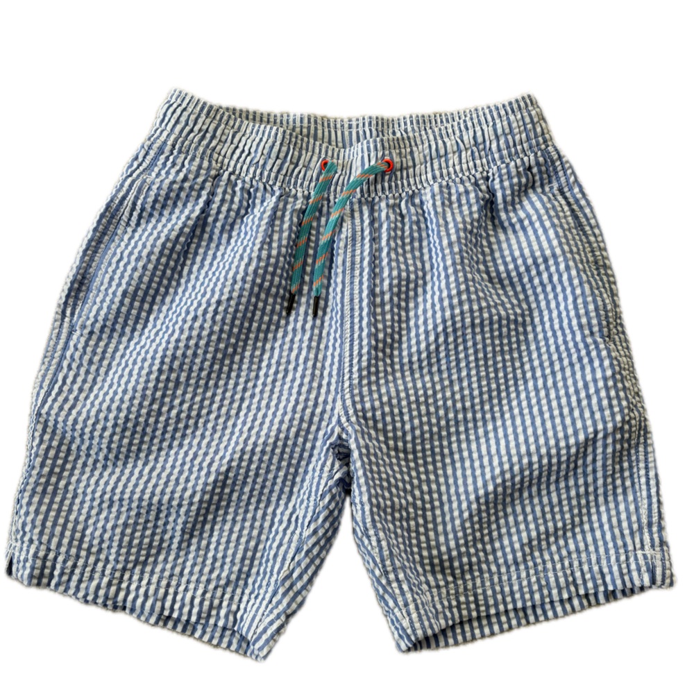 Boys 16 Crewcuts Seersucker Swim Shorts Like New